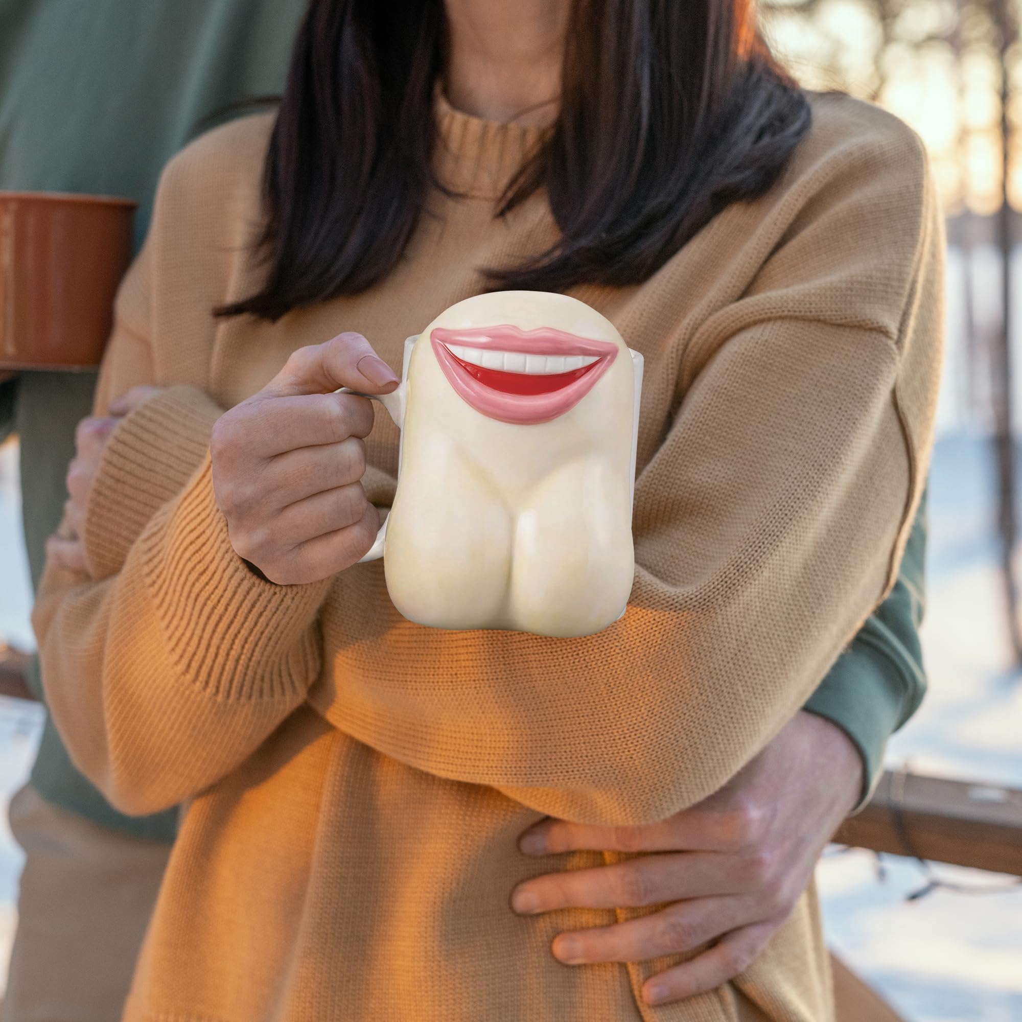 Amazon.co.jp: サンアート おもしろ食器 顔面変身 マグカップ ケツアゴ