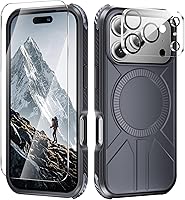 Vista 48 de Funda magnética para iPhone 15, resistente a las caídas, sensación de piel mate, a prueba de golpes, delgada, negro mate