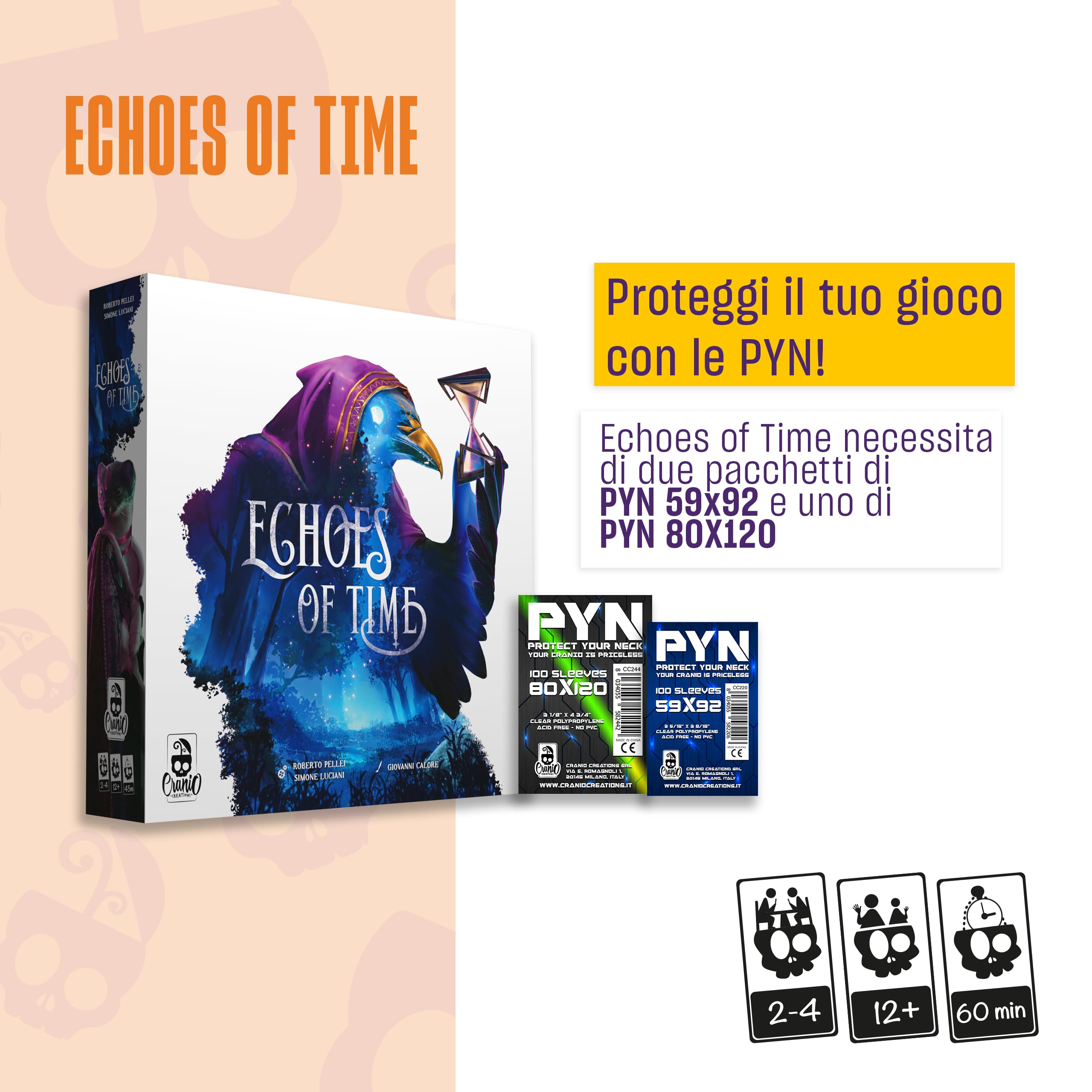 Cranio Creations - Echoes of Time - Piega Il Tempo Alla Tua Volontà | 2-4 Giocatori - 60 Min - Gioco Light - Età 12+ - Edizione in Lingua Italiana