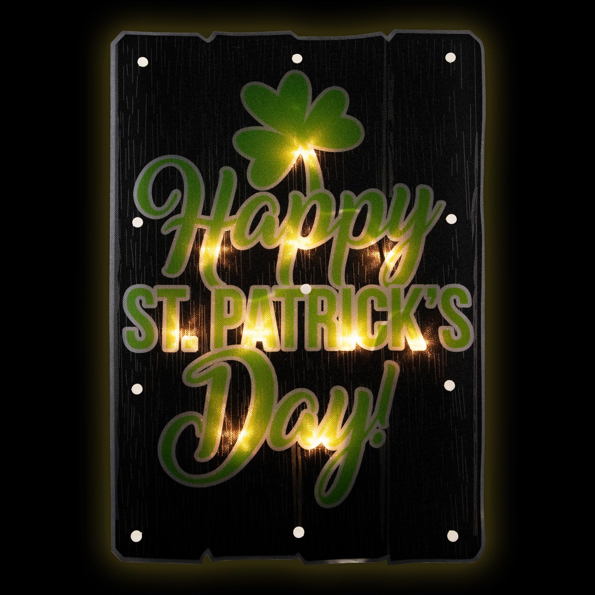 Lighted Happy St. Patrick's Day Window Silhouette Decoration - 17