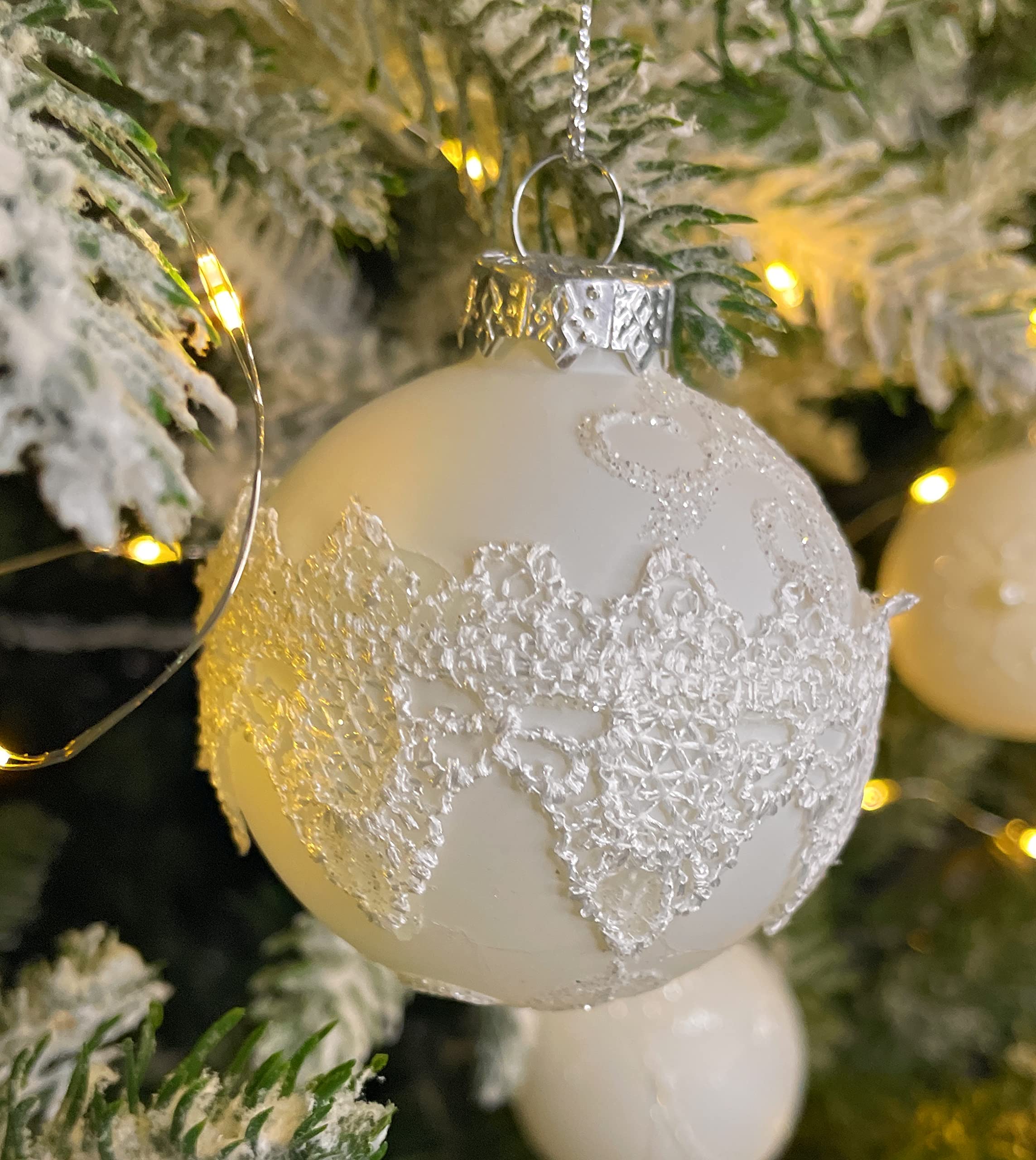 MC Trend Juego de 12 bolas de Navidad de cristal, 8 cm de diámetro, decoración para árbol de Navidad, rojo, dorado, plateado y transparente (surtido Q)