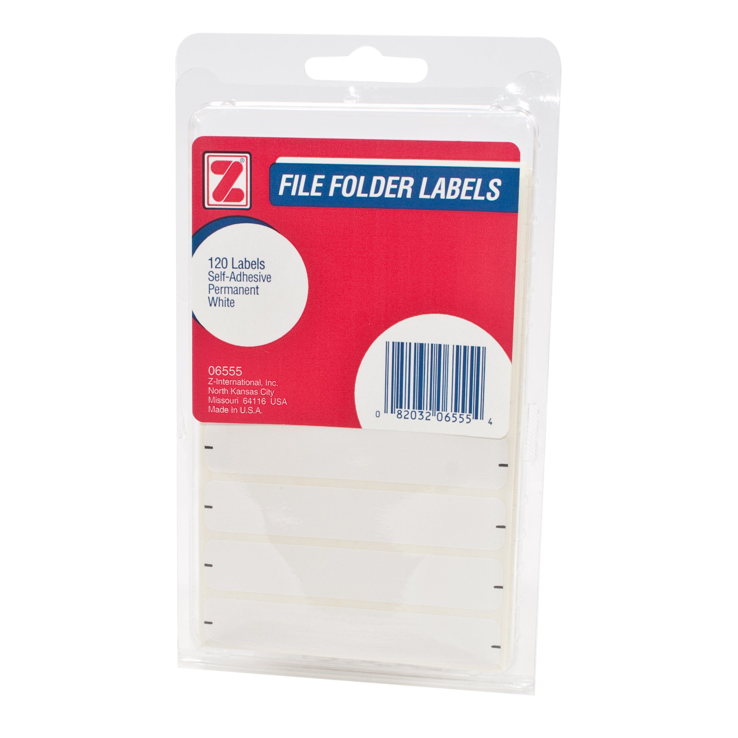 ADVANTUS Etichette autoadesive per cartelle di file, 9/16 x 3-1/4 pollici, 120 etichette, bianco (Z06555)
