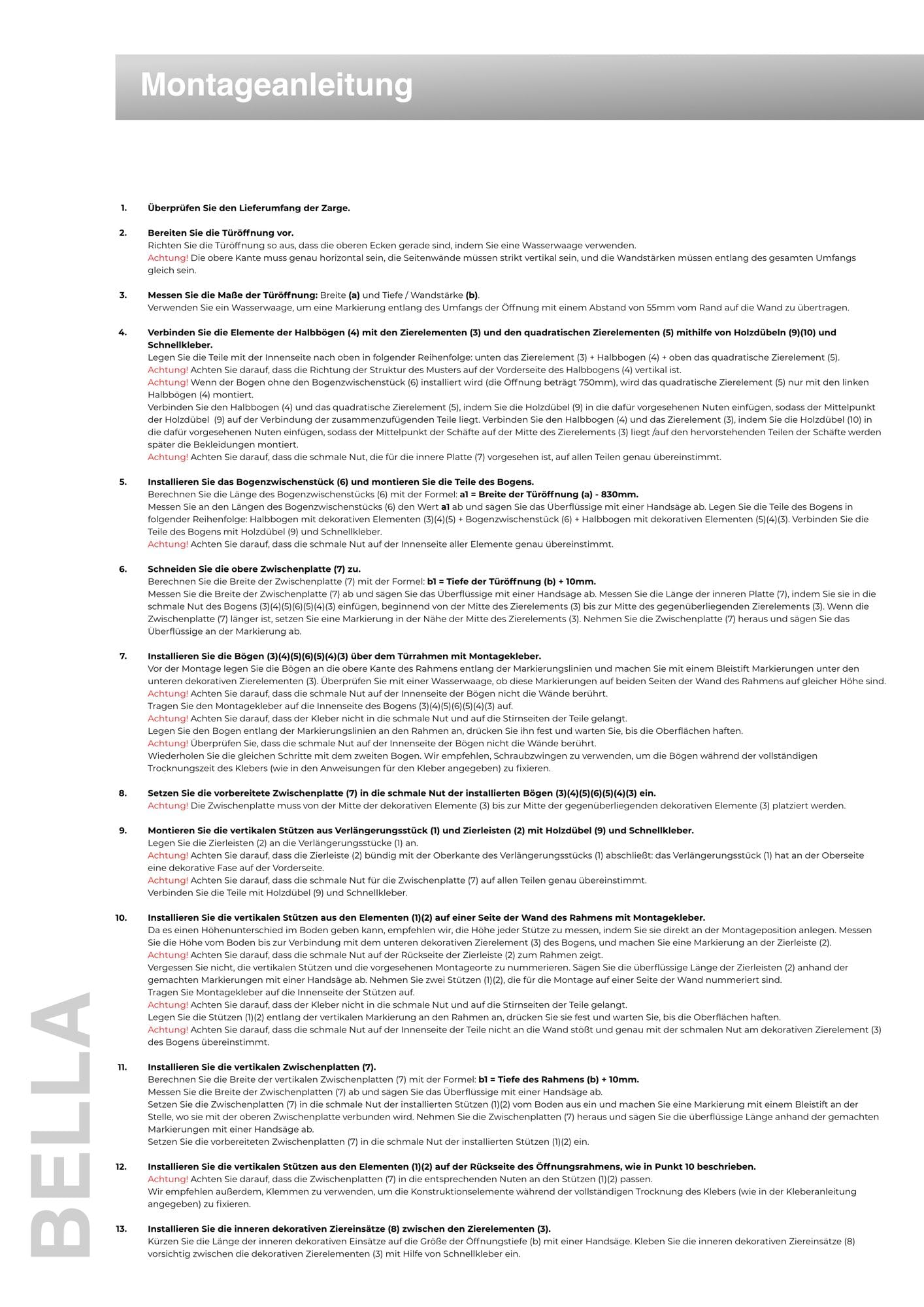 HEXIM Zarge weiß Türrahmen - Durchgangszarge Selbstmontage Türzarge Durchgangsfutter laminiert (Bella) - Rundbogen Dufu, Türumrandung, Komplettset