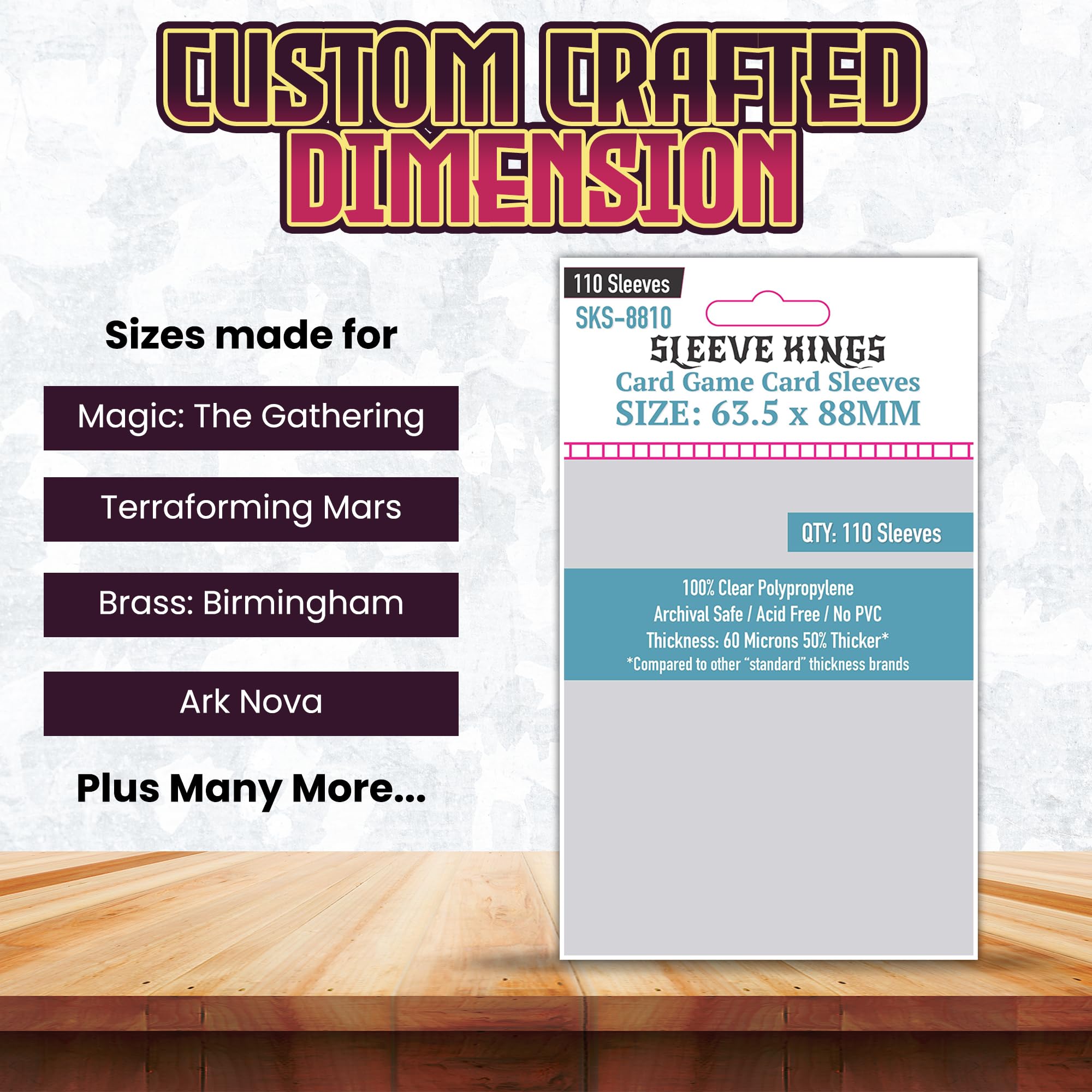 Amazon.com: Sleeve Kings Card Game Card Sleeves 63.5x88mm (10x110 Pack,  1100 Sleeves) – Protective Covers for Trading Cards, Board Games & TCG  Accessories : Toys & Games