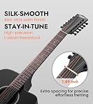 Tostar 12 String Acoustic Electric Guitar for All Players, Black | 42" Full Size, Rich 12-String Tone, Spruce Top & Mahogany Body, Built-In EQ/Tuner, Matte Finish for Stage & Home Playing