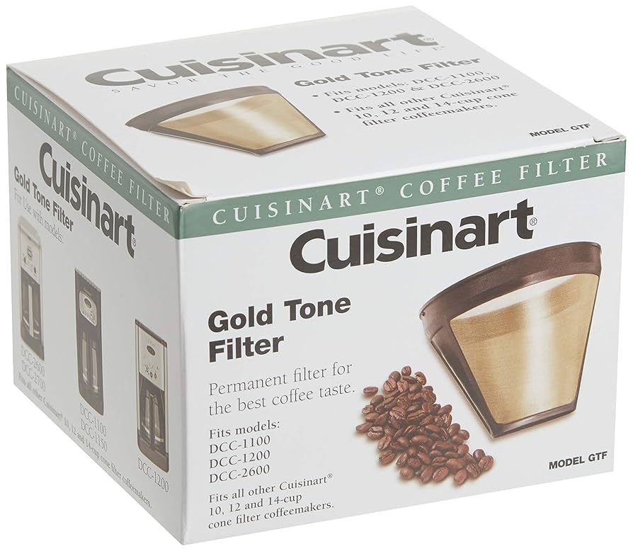 Amazon.com: Cuisinart GTF Gold Tone Coffee Filter, 10-12 Cup