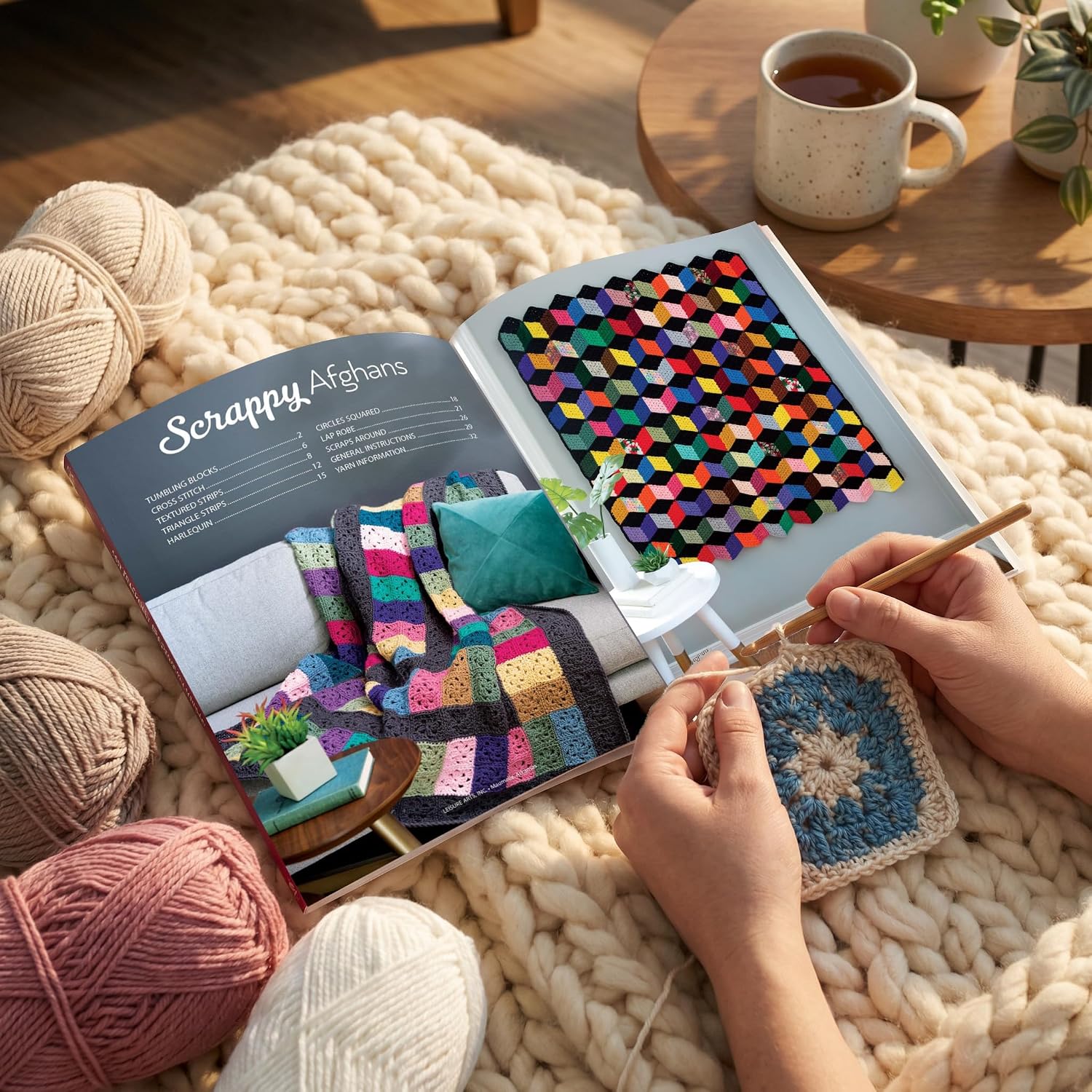 Crochet Scrappy Afghans: 8 Afghans