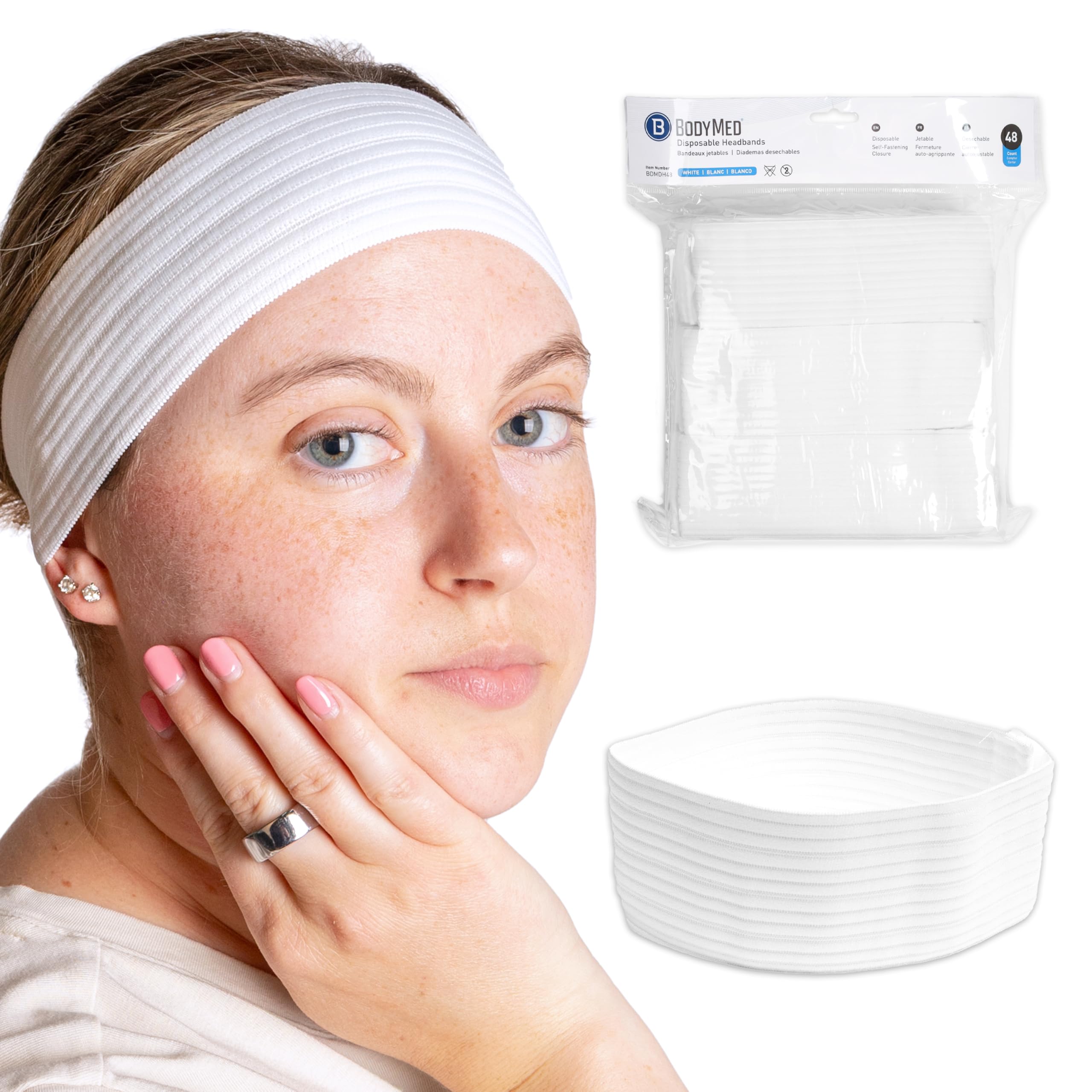 BodyMed White Disposable Medical & Spa Headbands