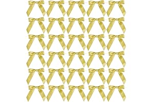 Gold Ribbon Bows for Christmas Tree