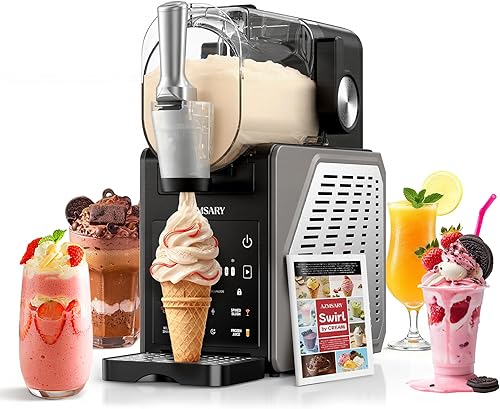 Máquina para granizar, máquina de helado de 85 onzas y máquina de granizado para el hogar, con pantalla LED, 6 programas preestablecidos para
