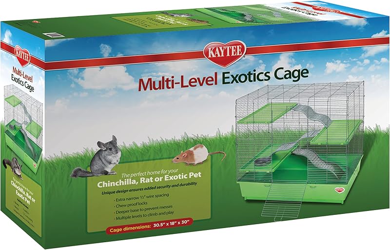 My First Home Multi-Level Exotics Habitat for Pet Chinchillas, Rats, Degus, Sugar Gliders and Other Exotic Small Animals