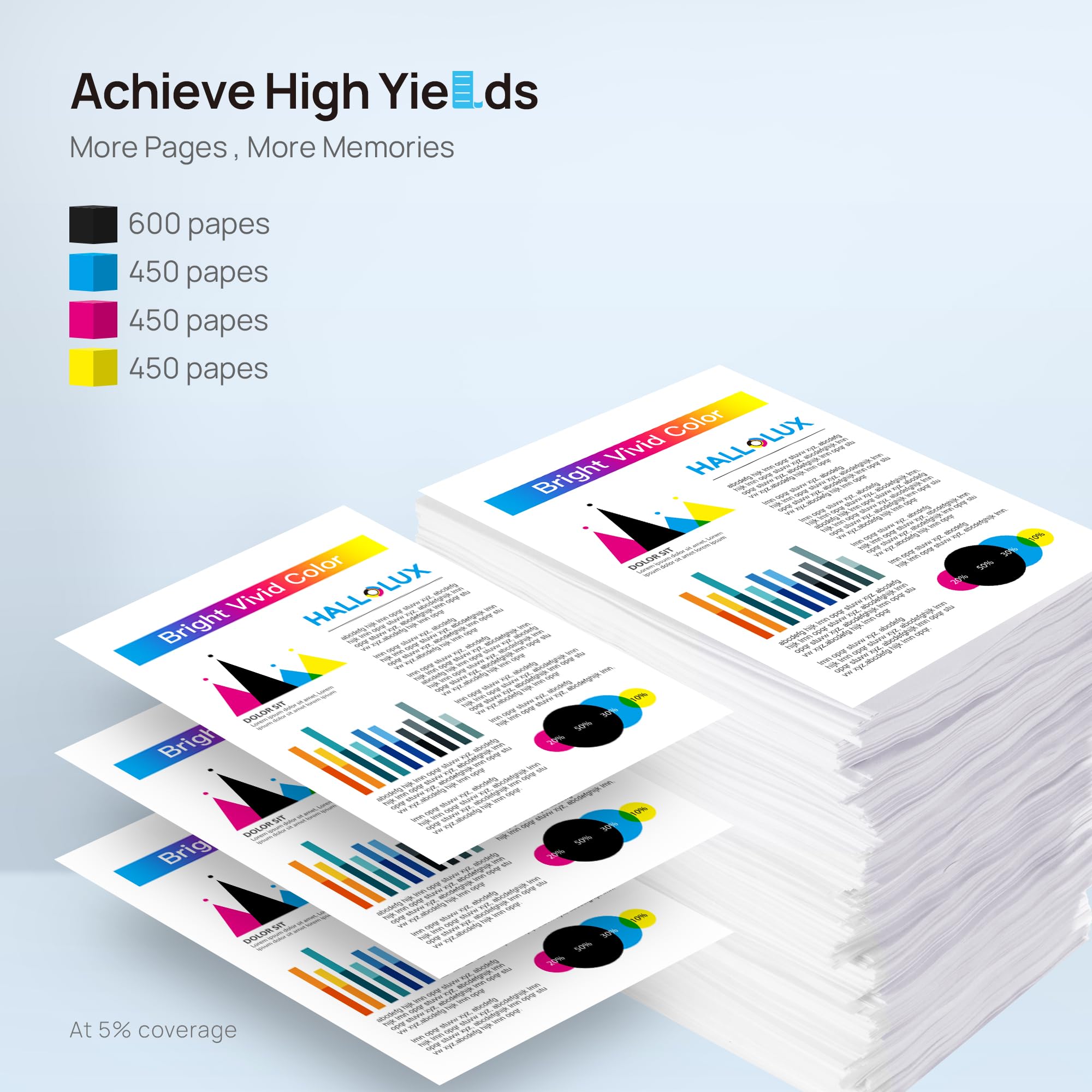 HALLOLUX 305XL Cartucce Nero e Tricromia Cartucce d'inchiostro Rigenerato per HP 305 XL 305XL per HP DeskJet 2710 2720 DeskJet Plus 4110 4120 4130 Envy 6010 6020 6030 Envy Pro 6420 6430 (2-Pack)
