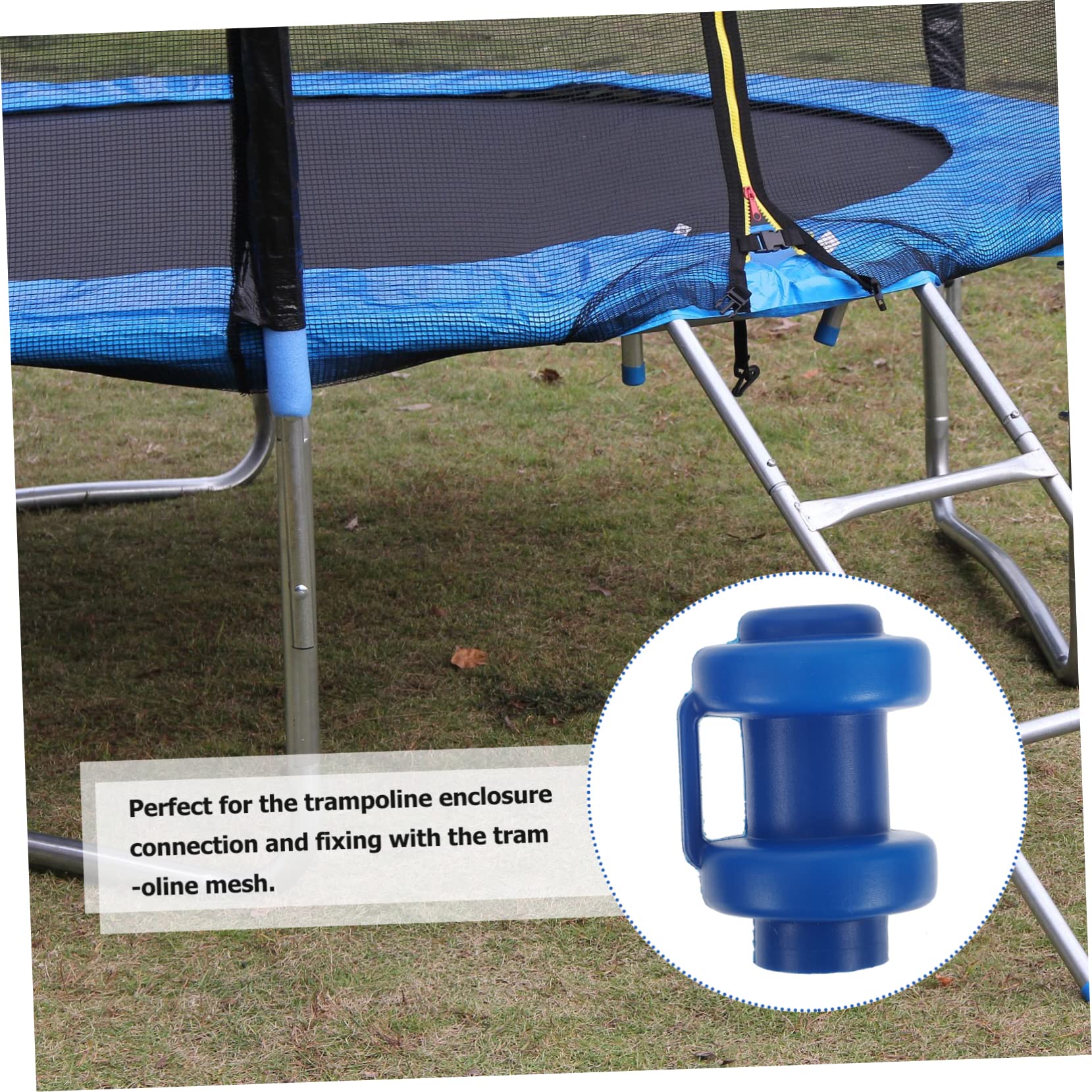 Holibanna 5Pcs Trampoline Rod End Covers Durable Plastic Tube Caps for Trampoline Safety Net Pole Top Holders Easy Installation Sturdy Design for Secure Enclosure Connection