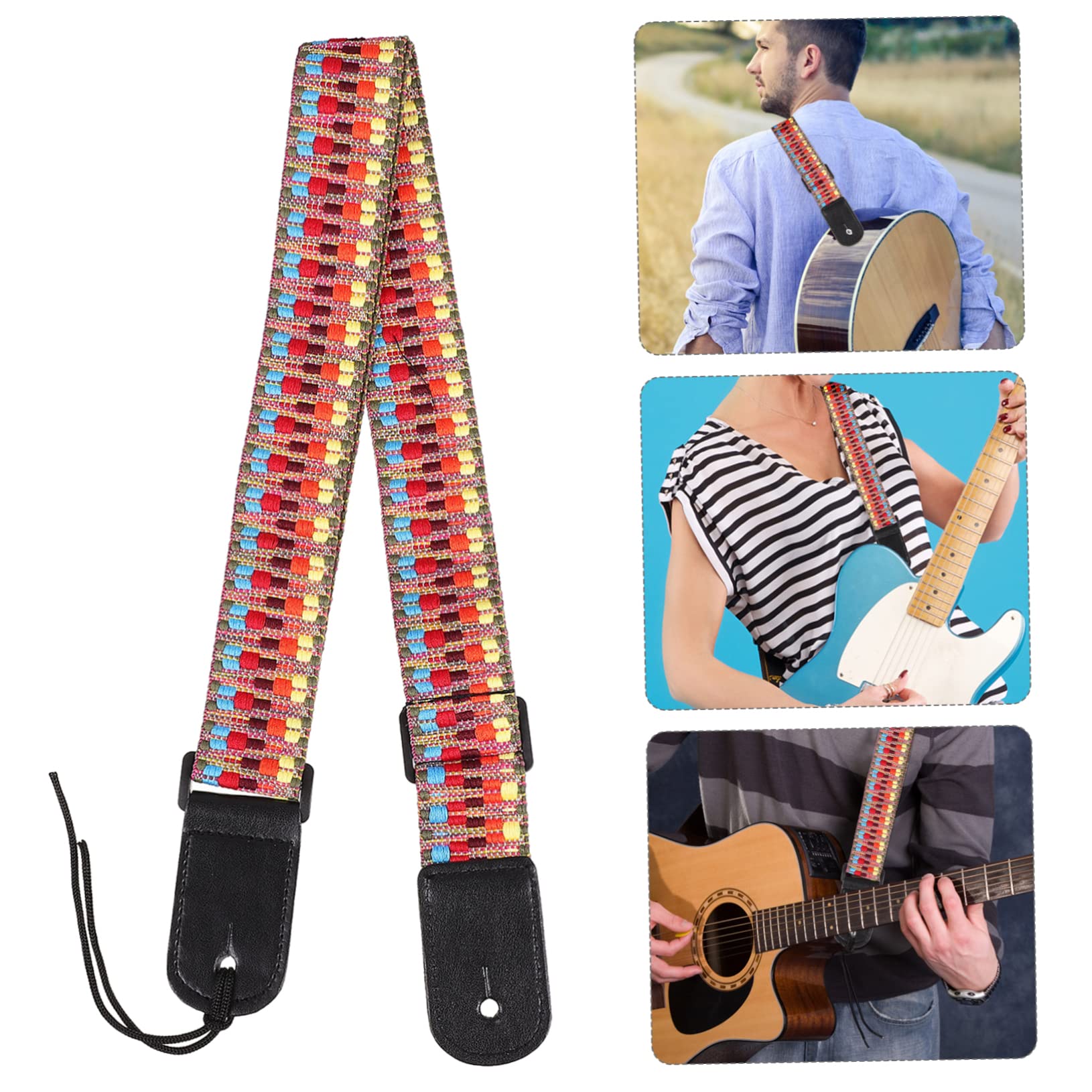 Abaodam 10 Stück Gitarrengurt Ukulelenhaken Ukulelenhalsgurt Ukulelenhalsgurt Gitarrenschultergurt Ukulelengurt Verstellbarer Ukulelengurt Gitarrengurt Gurt Ukulelenschultergurt Polyester