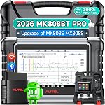 Autel Scanner MaxiCOM MK808BT PRO, 2026 Outil de numérisation bidirectionnel complet comme MK900-BT, Jusqu'à MK900 MK808S MX808S MaxiCheck MX900, 3000+ Essais, 28+ Service, OE Tous les diagnostics Sys, le codage par injecteur, OS11 FCA