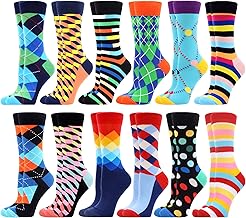 WeciBor Fun Colors Printed Socks Women Socks with Cotton 12 Pairs