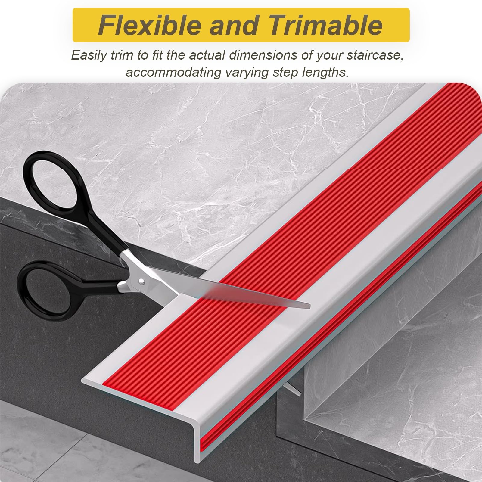 Perfil de Transición para Suelo Protector de Borde de Escalera de Goma Autoadhesivo, Antideslizante, Impermeable, Cinta Protectora para Escalones de Interior y Exterior(Green,W10cm H4cm L8m)