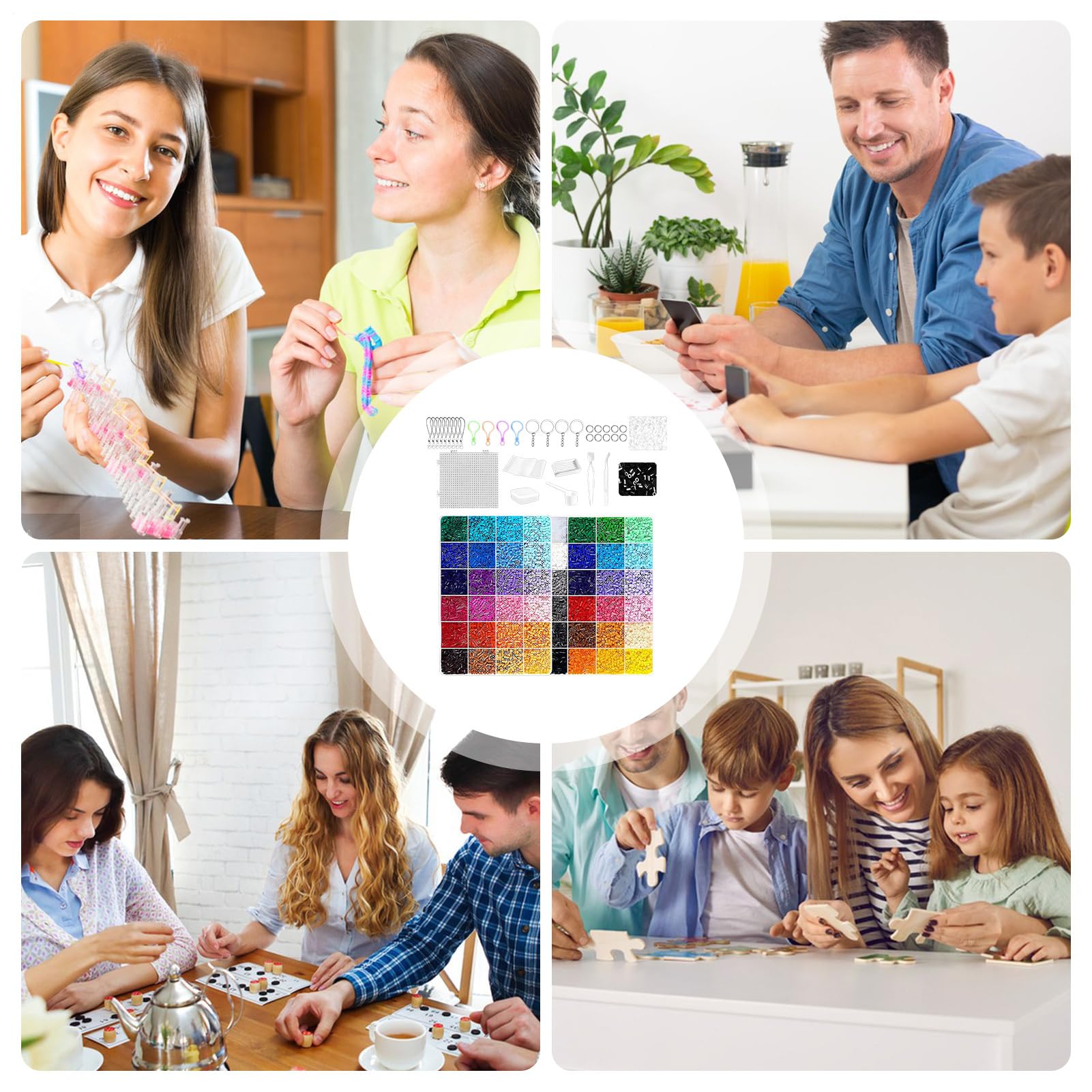 Perline da stirare per, set di attività creative artigianali, kit di fusione di perle, per adulti, compleanni, feste, progetti scolastici, attività familiare, d'interni, favori per feste