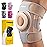 CAMBIVO ELITE Knee Brace for Women & Men with Side Stabilizers, Patella Gel Pads Brace for Meniscus Tear for Maximum Knee Pain Support (Beige, Large)