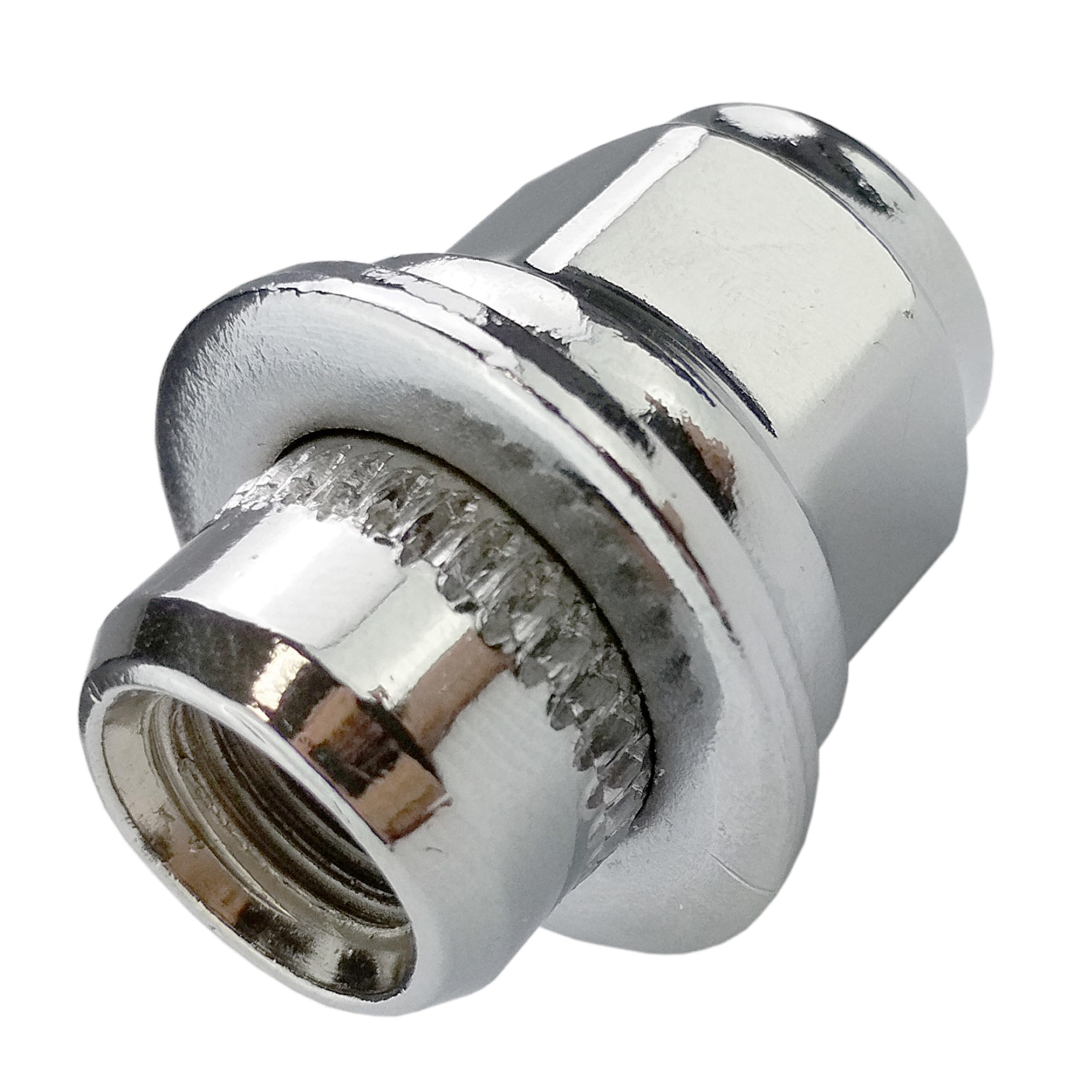 Dado per ruota M12x1,25 chiuso cromato con supporto piatto mobile 21mm Nissan