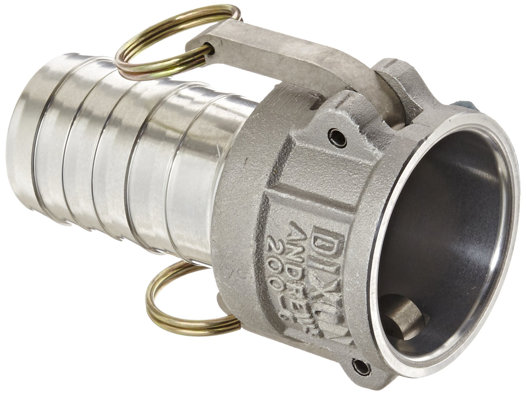 Dixon 200-C-AL Aluminum 356T6 Type C Cam and Groove Hose Fitting, 2" Socket x 2" Hose ID Push-On