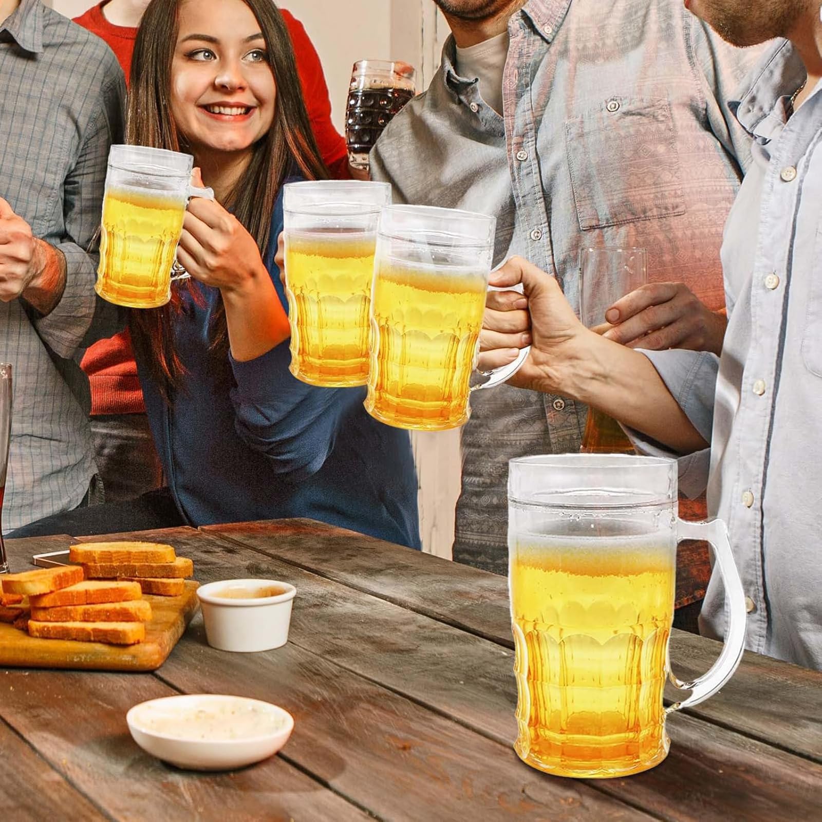Fausse Tasse à Bière Humoristique 450 Ml – Double Paroi Et Matériau ABS Créatif