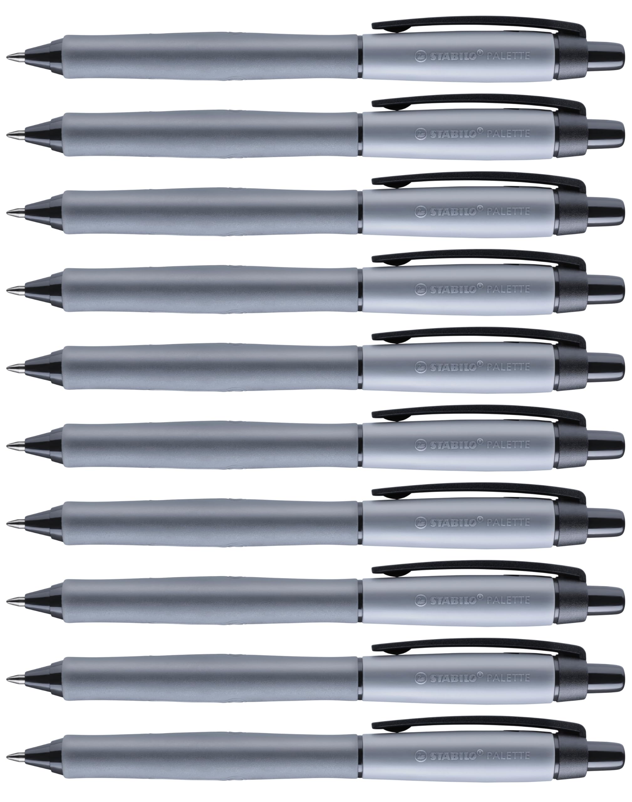 PALETTE - Retractable Gel Pen - Pack of 10 - Black
