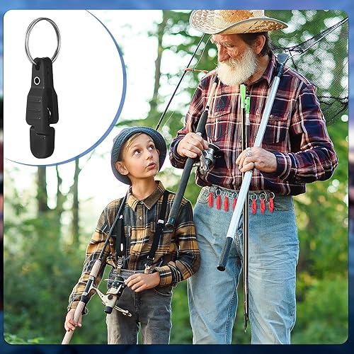 Miniatura 6 de Honoson 20 clips de liberación a presión de tensión pesada, clips de liberación acolchada, clips de arrastre con llavero para tablero de cepillado