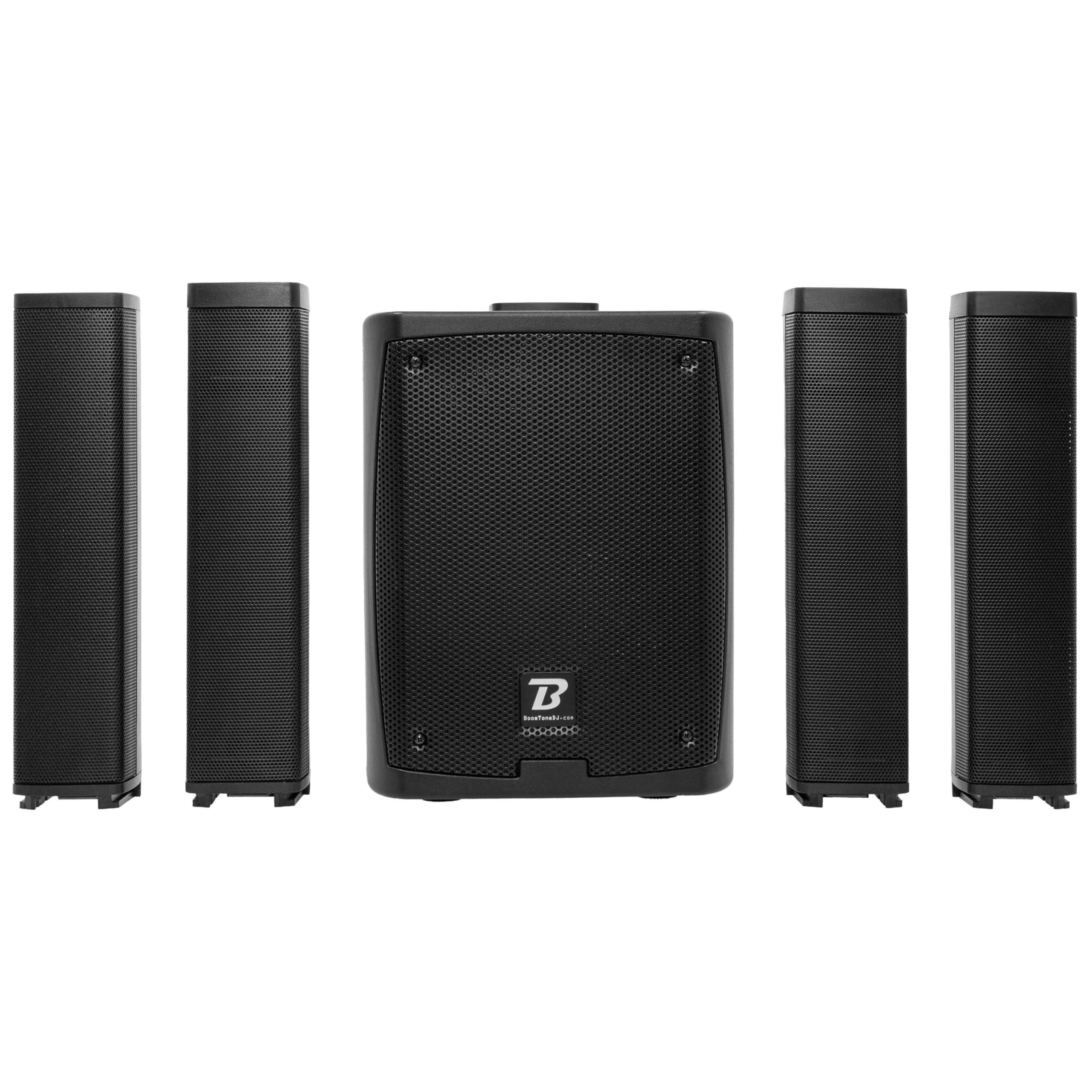 BoomToneDJ FuryLine 400 – Tragbares Lautsprechersystem, 400 W, Bluetooth 5.0, TWS, integrierter DSP, ideal für Konzerte, Outdoor, Partys, Proben, Lieferung mit Schutzhülle, zuverlässige französische