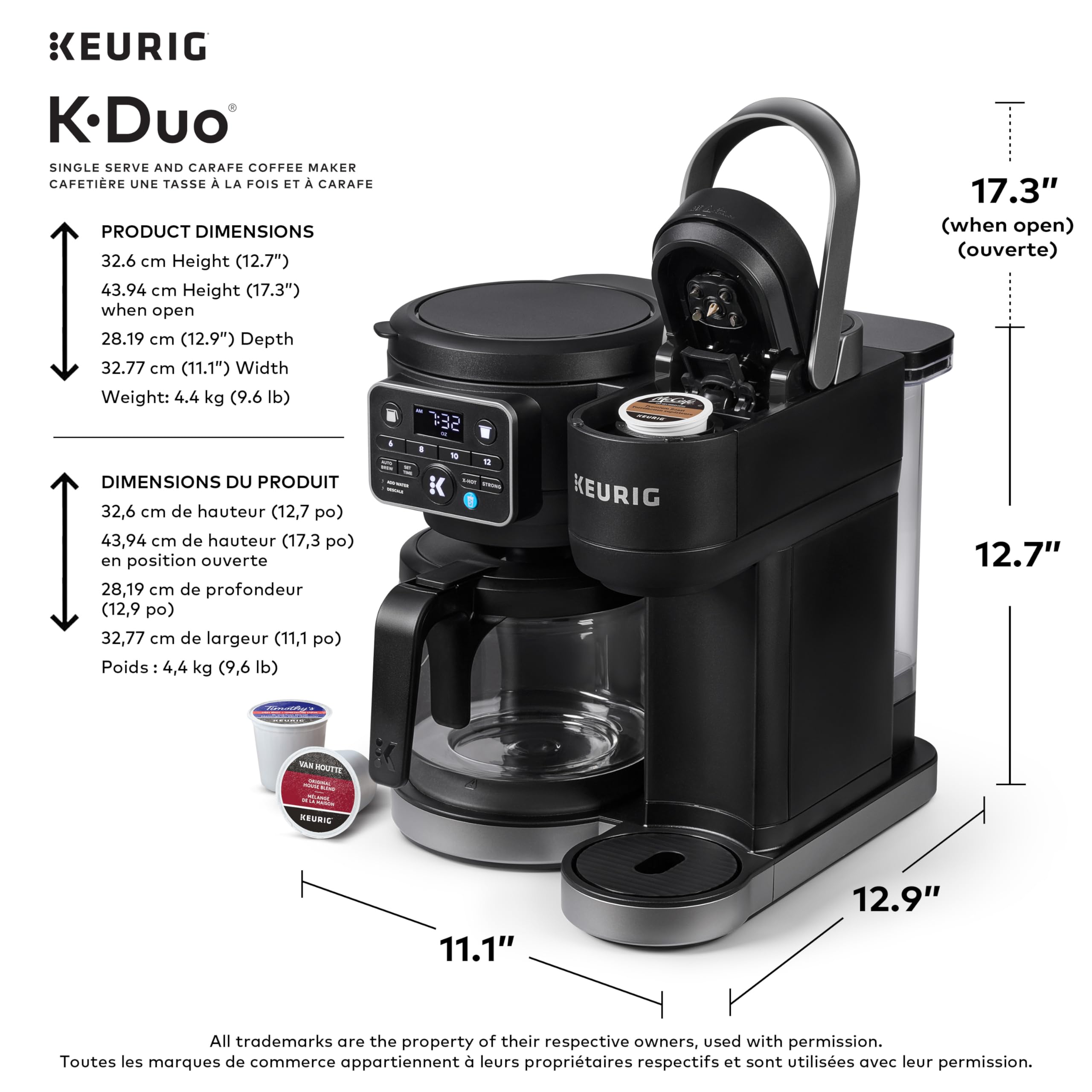 Amazon.com: Keurig K-Duo Single Serve K-Cup Pod & Carafe Coffee