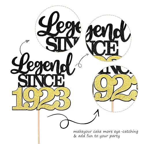 Miniatura 3 de 1 pieza de decoración de pastel con purpurina de la leyenda desde 1978 con purpurina para 45 años, decoración de pasteles de 45 años, decoración de