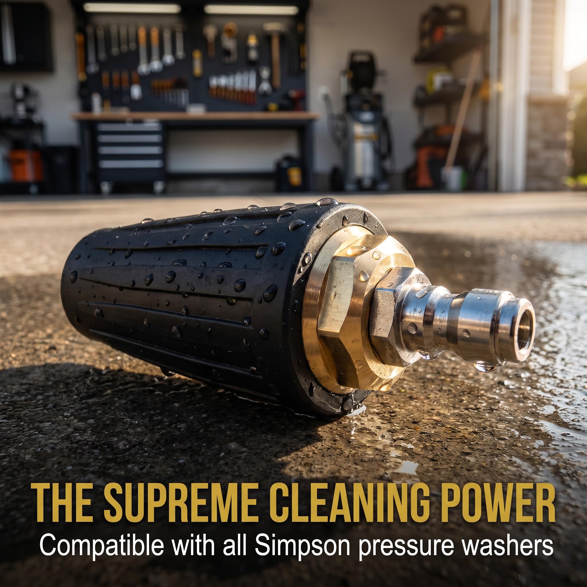 80143 - Boquilla universal de lavado a presión turbo de 3600 PSI, repuesto para Simpson Cleaning 80143, compatible con todas las lavadoras a presión Simpson, conexión rápida de 1/4 pulgadas