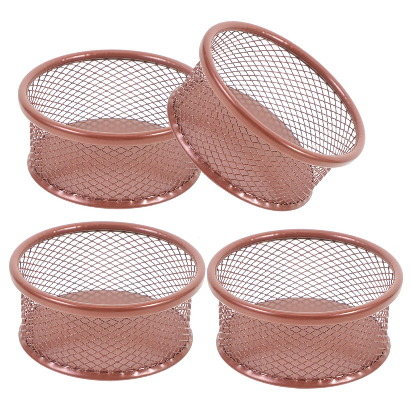 VILLCASE Lot De 5 Porte-trombones En Maille Pour Bureau En Fer Robuste Organiseur De Trombones De Bureau 4 Pièces X 5