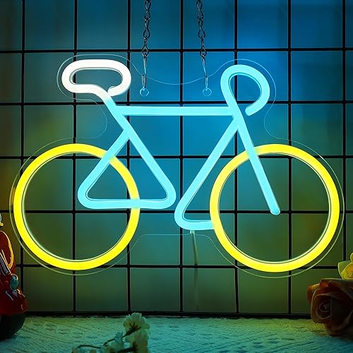 Miniatura 9 de Letreros de neón para bicicleta para decoración de pared, luces de neón para dormitorio, luz de pared de neón adecuada para sala de estar, oficina,