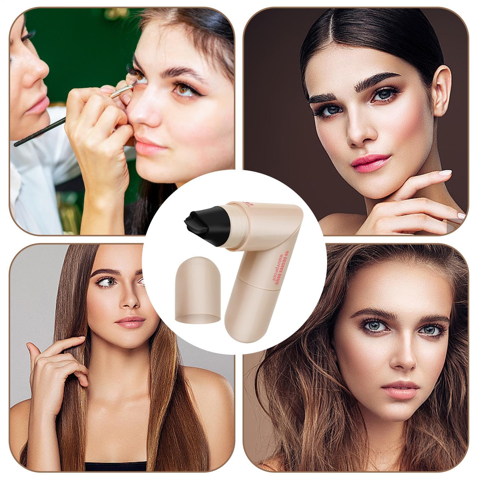 Stempel do makijażu eyeliner, 2 ml, dwustronny, wodoodporny, do makijażu, narzędzie do makijażu, do podróży, na zewnątrz, podróży służbowej, domu, szkoły
