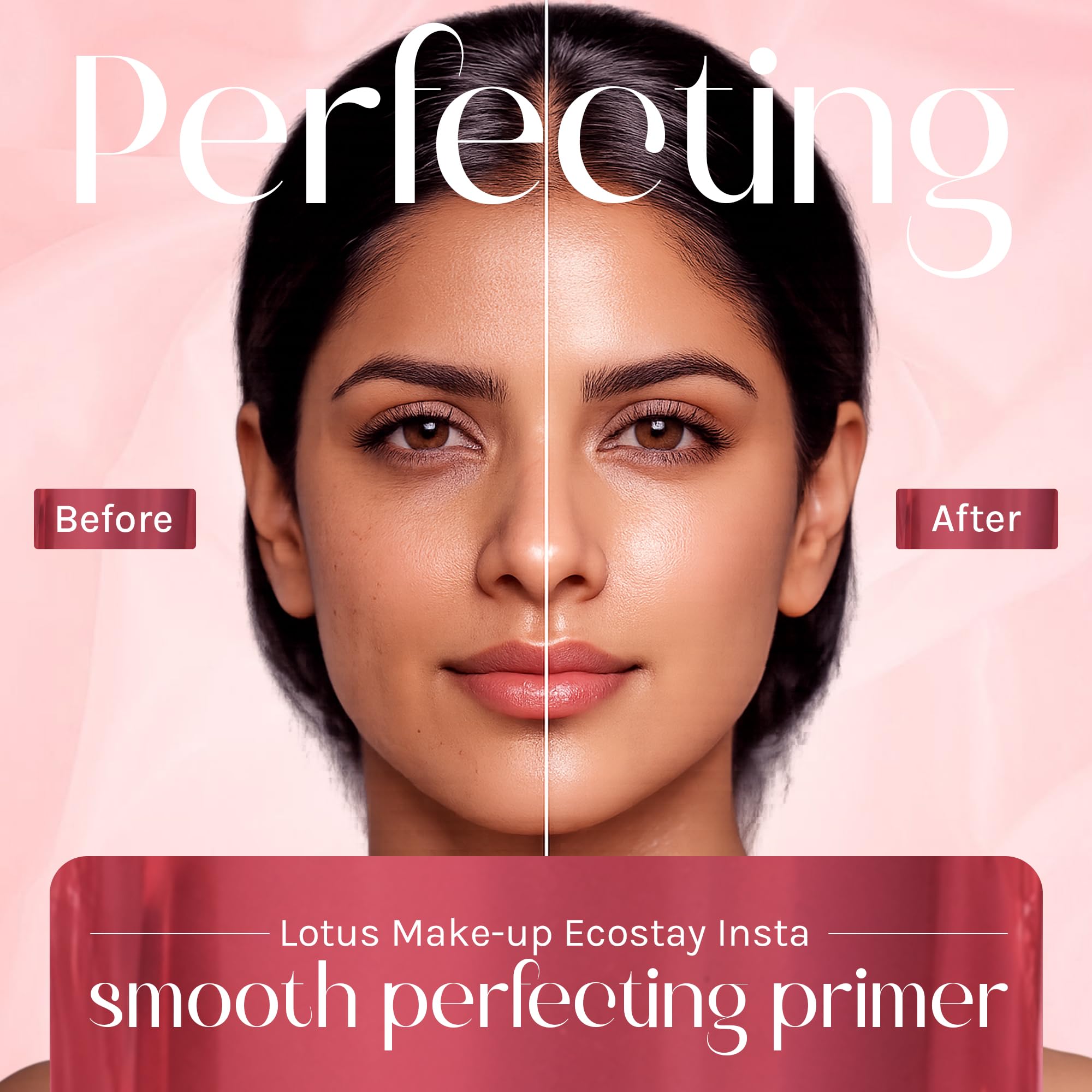 Lotus Make-Up Ecostay Insta Smooth Perfecting Face Primer | Non-Sticky, Oil-Free, Mattifying Gel Primer | All Skin Types | Vitamin E | Blurs Pores & Fine Lines | For Long-Lasting Makeup Base | 30g 2