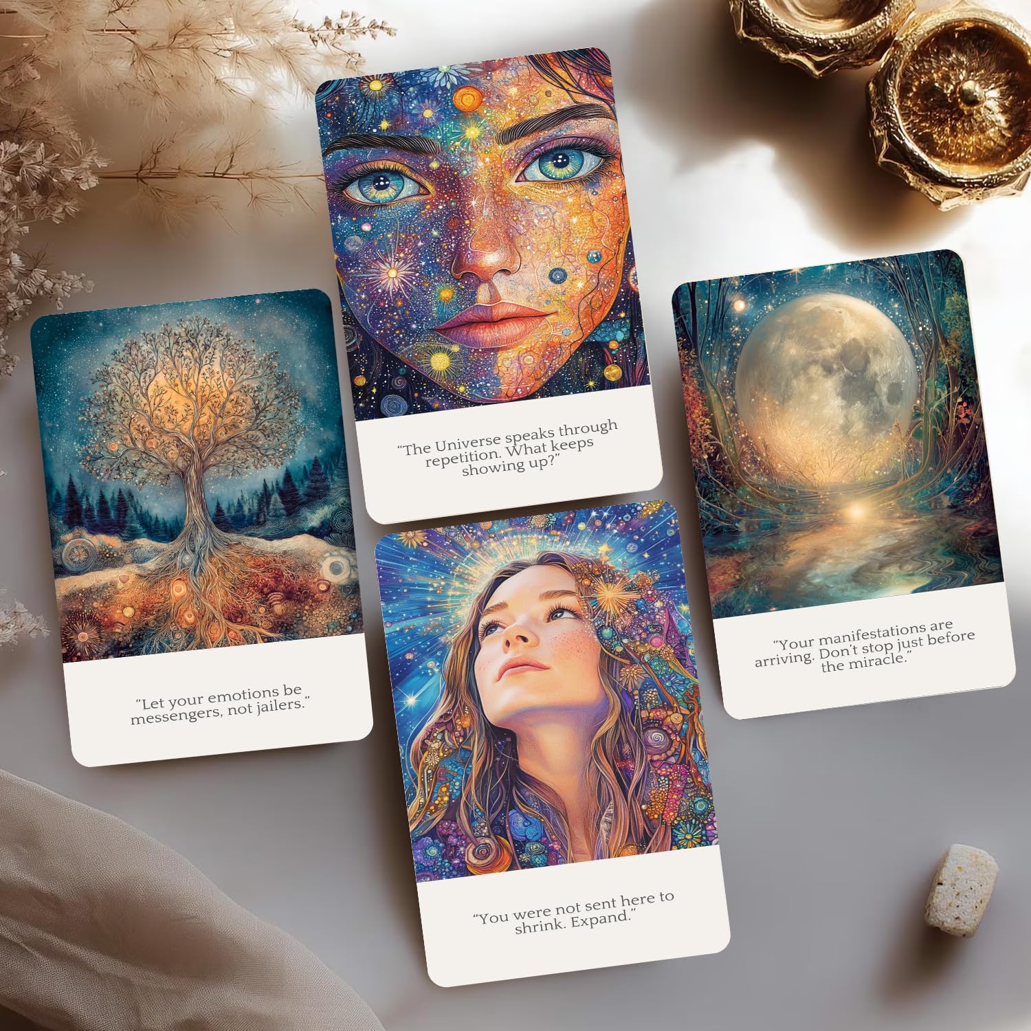 Amazon.co.jp: Cosmic Truths Oracleデッキ、意味が書かれたオラクル