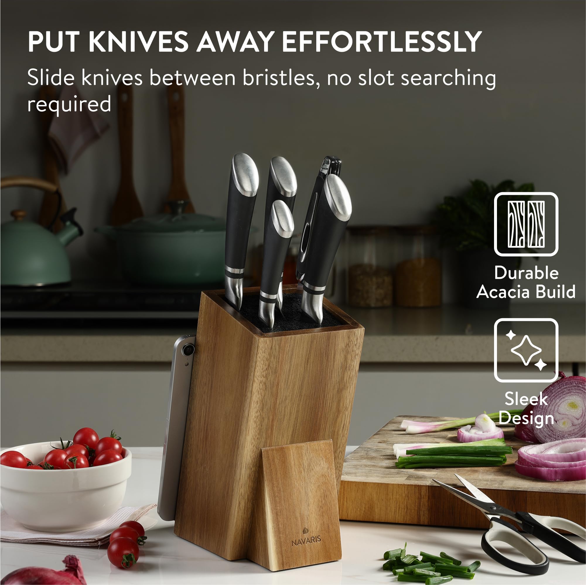 Portacoltelli Da Cucina 40 Cm - Adesivo Con Ganci Per Utensili