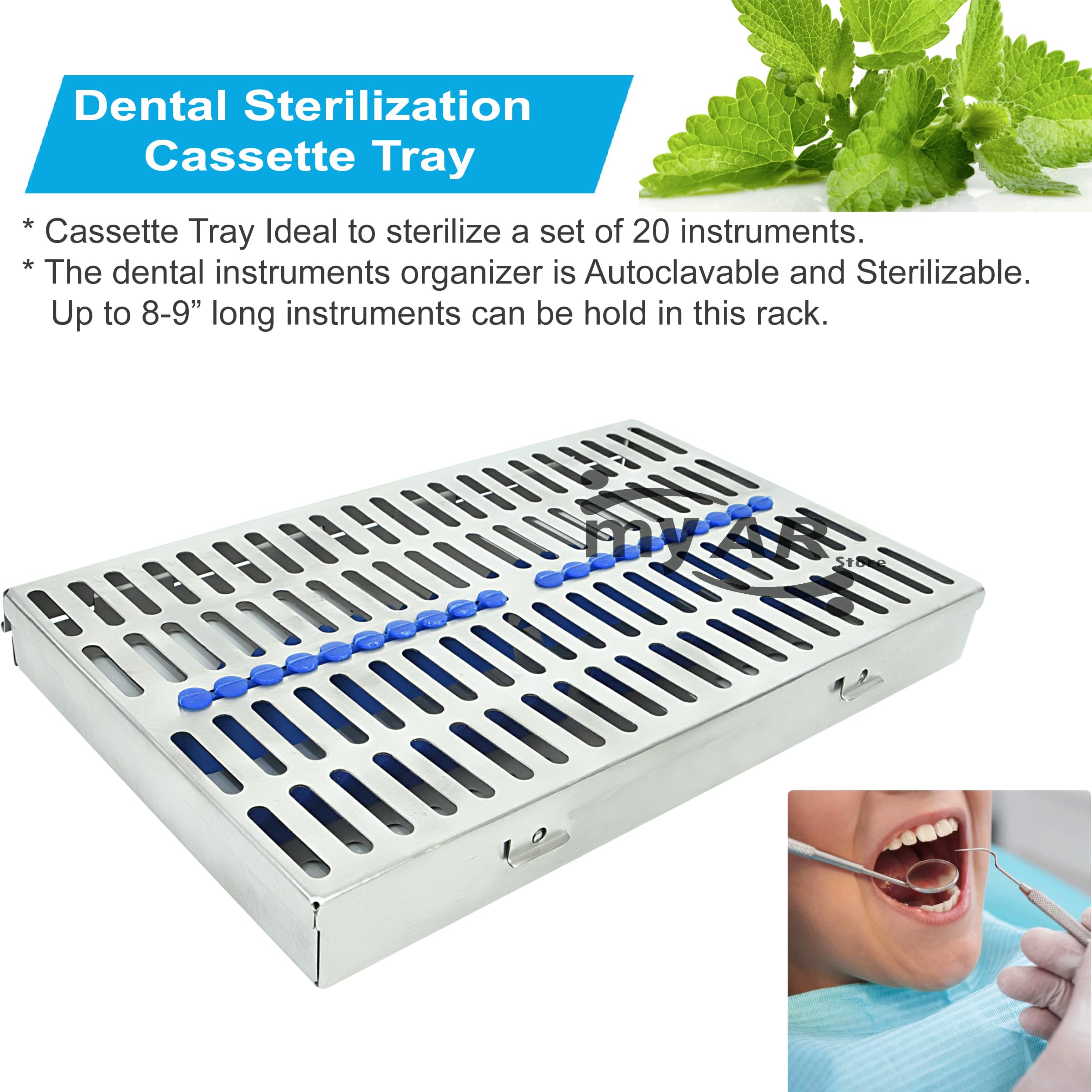 Sterilisationskassetten-Behälter, Autoklav, Premium-Design für Zahnmedizin, Instrumente, Organizer für 5, 7, 10, 15 und 20 Stück (20 Stück Haltekassetten)