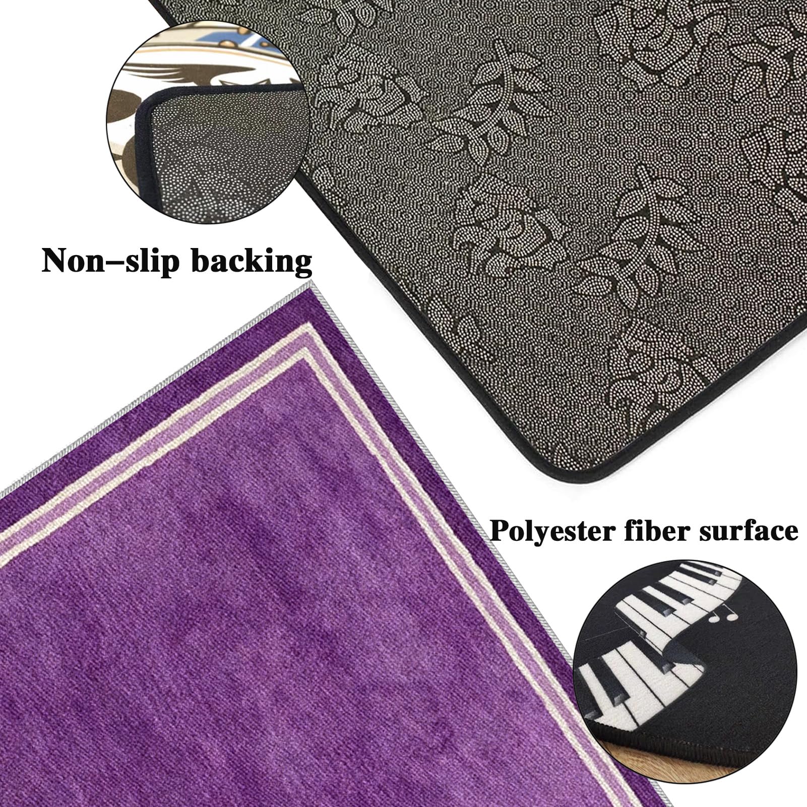 Tappeti Tamburi Tappeto Batteria Elettronica Tappeto Drum Carpet per Batterie Acustica Elettroniche Rullante Drum Tappeto Tappetino per Batteria Tappetino per Pianoforte Insonorizzato 230 x 180 cm