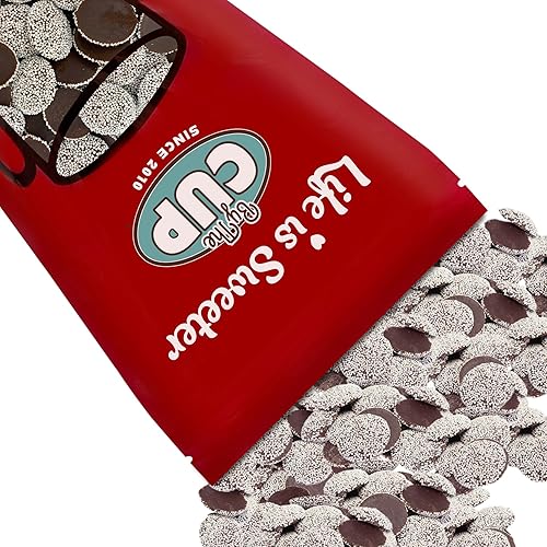By The Cup White Nonpareils - Caramelo de chocolate negro semidulce bolsa a granel de 2 libras