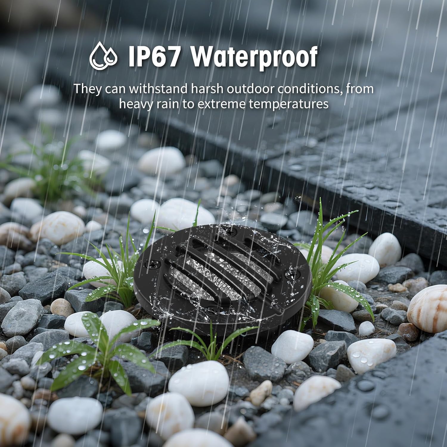 Low Voltage Landscape Lighting: 10W 2700K Warm White LED Well Lights, 12/24V Outdoor In-Ground Lights with IP67 Waterproof for Garden Yard Pathway Pavers Deck Fence, 12 Pack with Connectors
