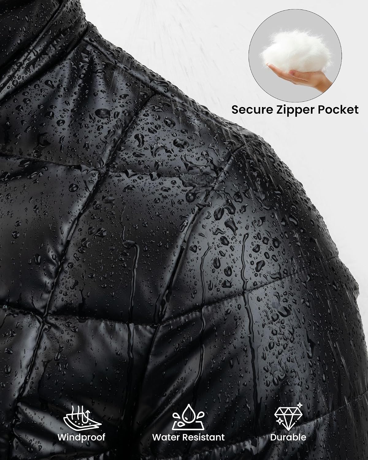 Women's Winter Coat Down Jacket, Puffer Jackets Warm Hooded Coat Softshell Outwear Pockets Parka