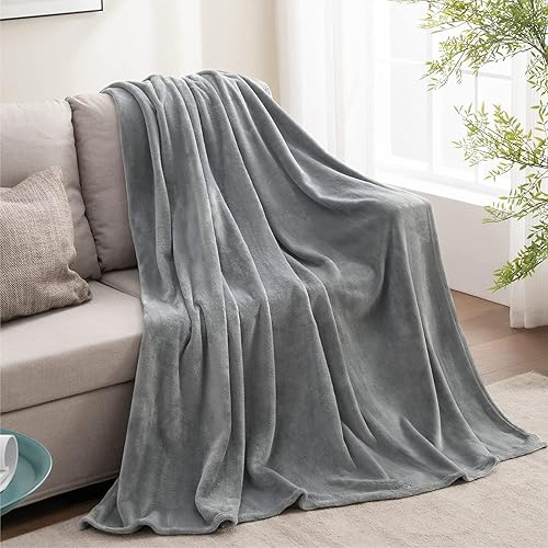 Miniatura 550 de BEDELITE Fleece Blanket White Throw Blanket for Couch & Bed, Luxury Plush Cozy Fuzzy Blanket 50" x 60", Super Soft Warm Lightweight Throw Blanket