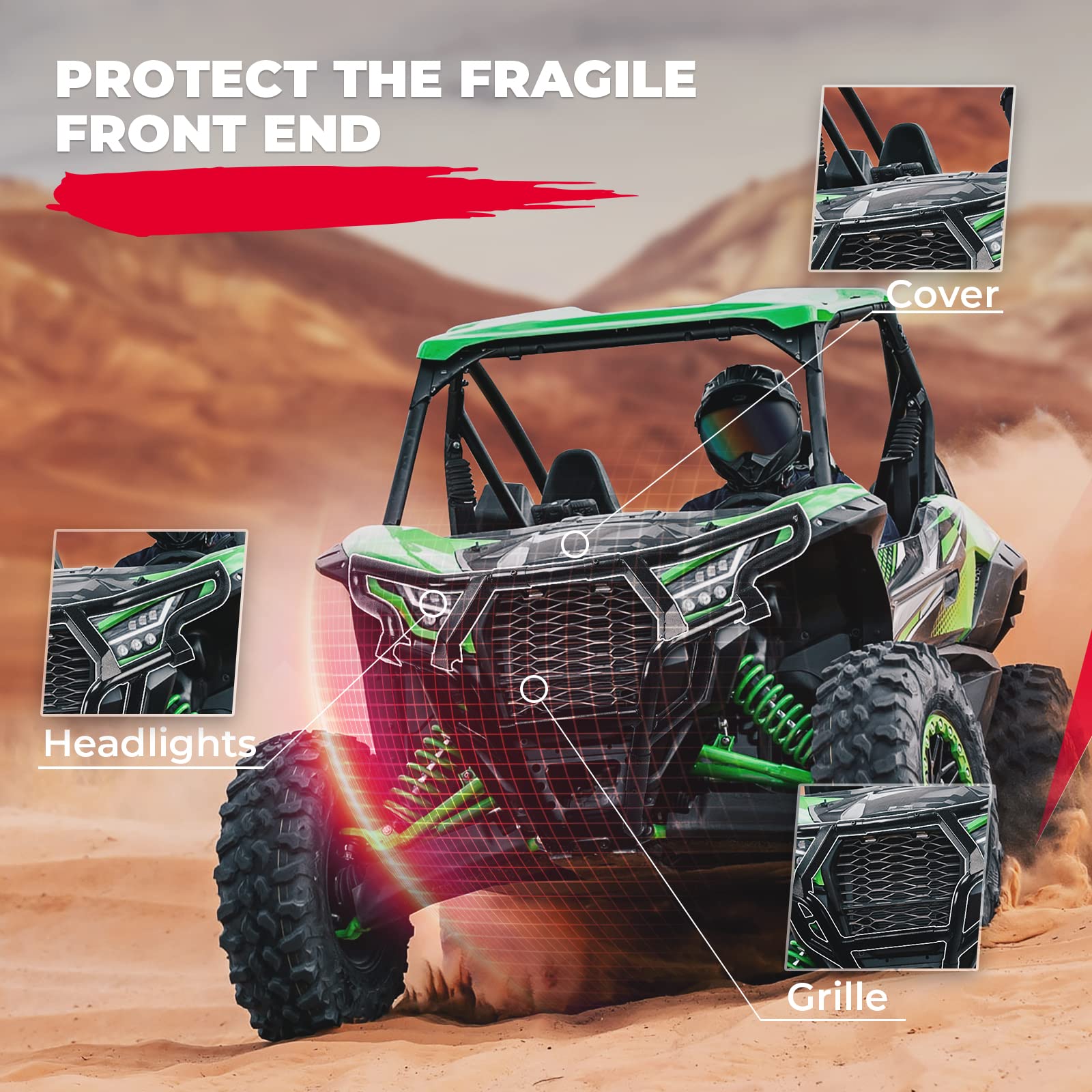 Kawasaki Teryx 4 Accessories HAKA TOUGH Front Upper Bumper