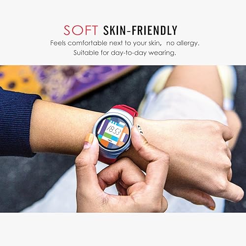 Miniatura 5 de MoKo Correa de reloj compatible con Samsung Gear S2, correa deportiva de repuesto de silicona suave compatible con Gear S2 (SM-R720  SM-R730
