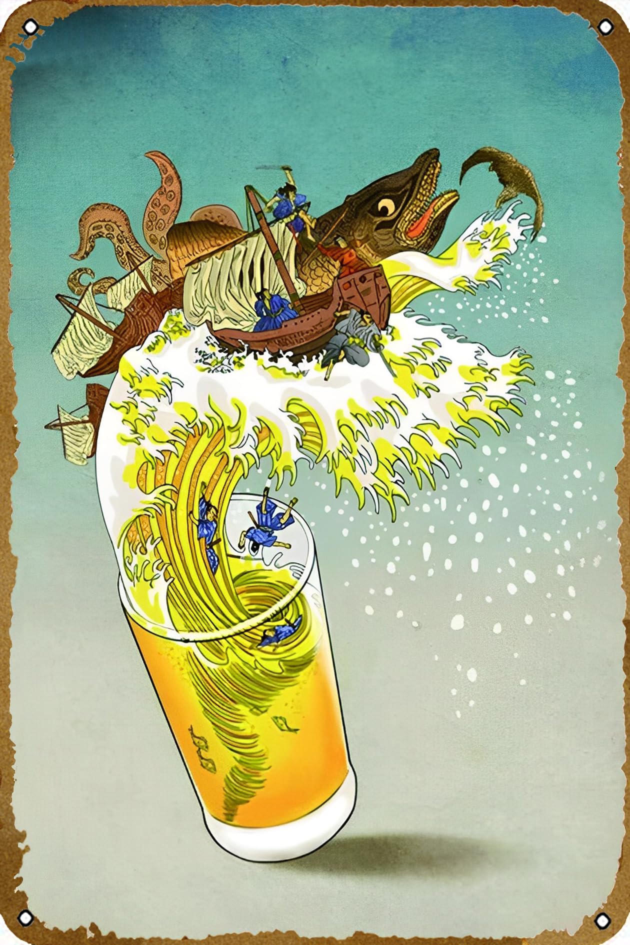 Asahi Japanese Beer - Vintage Advertising Poster Art Beer Lovers