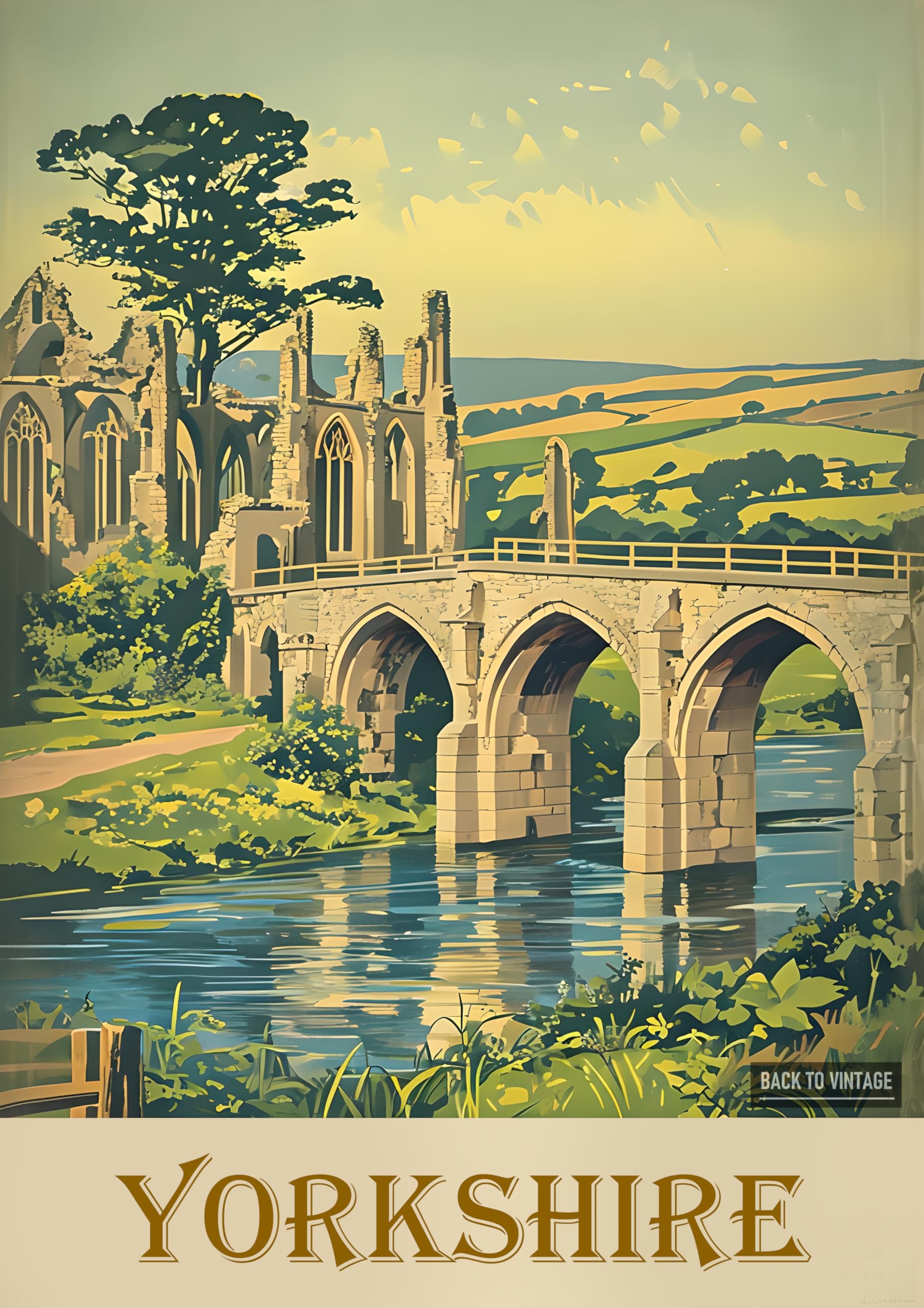 Back To Vintage Multicoloured Yorkshire British Travel Railways Lner- A4 Travel City Poster Wall Art Home Decor Art Print Featuring Iconic Landmarks And Global Destinations For Interiors Inspired By Culture And Exploration
