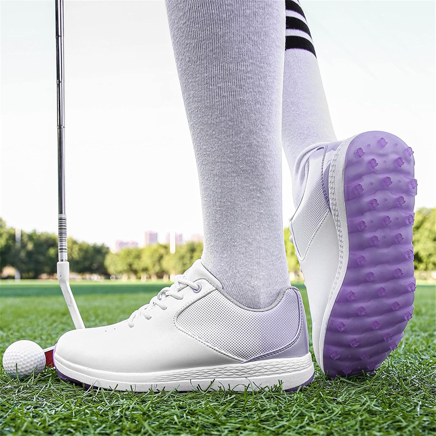 Women's Golf Shoes Spikeless Fashion Sneaker Waterproof Anti-Slip Lightweight