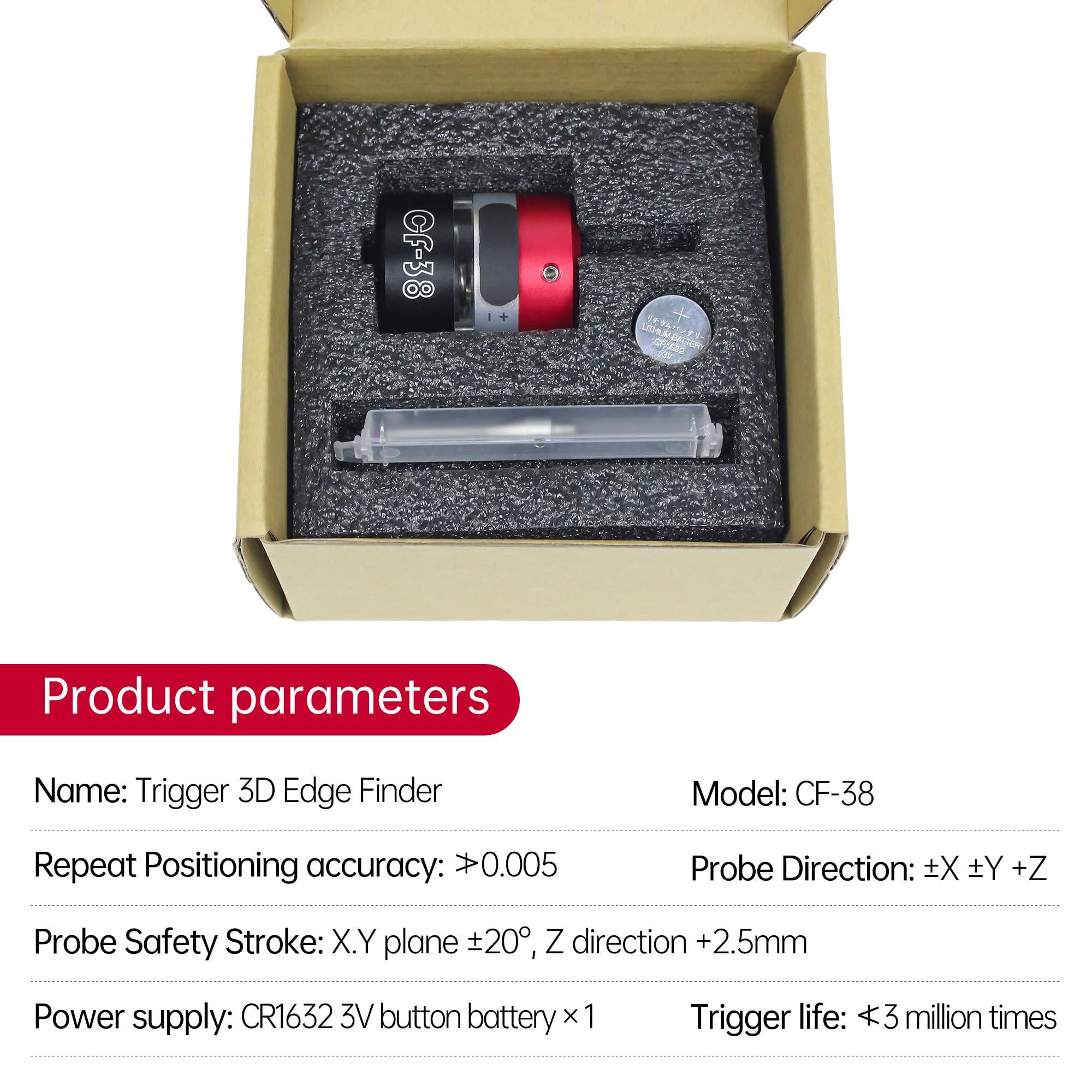 RATTMMOTOR UPDATE CF-38 Interrupteur de mesure CNC 3D pour fraiseuses CNC Précision plus précise